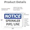 Signmission Sprinkler Pipe Line, 24 in W x Rectangle, Vinyl Decal OS-2PACK-NS-D-1824-L-18399 - alternate 6